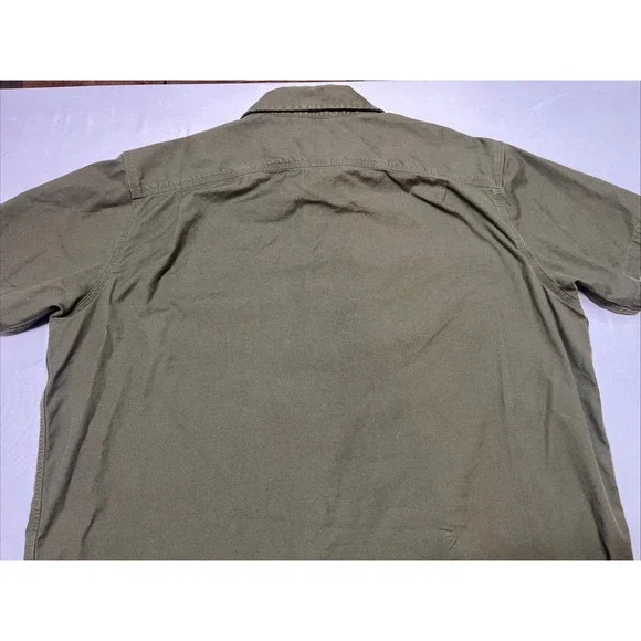 Carhartt Relaxed Fit Button Down Shirt Men's Size 4XL Olive Green - Picture 6 of 8